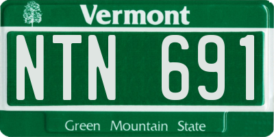 VT license plate NTN691