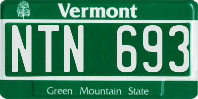 VT license plate NTN693