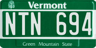 VT license plate NTN694