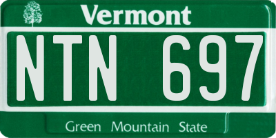 VT license plate NTN697
