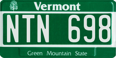 VT license plate NTN698