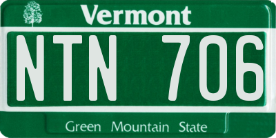 VT license plate NTN706