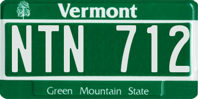 VT license plate NTN712