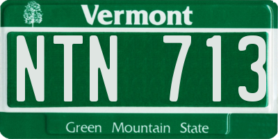VT license plate NTN713