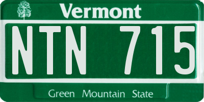 VT license plate NTN715