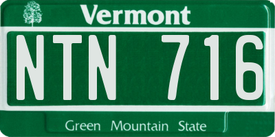 VT license plate NTN716