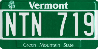 VT license plate NTN719