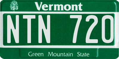 VT license plate NTN720