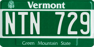 VT license plate NTN729