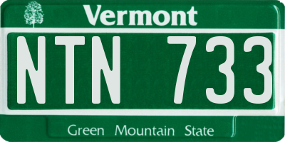 VT license plate NTN733