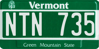 VT license plate NTN735