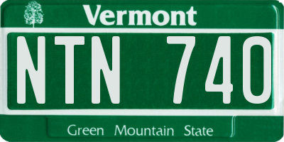VT license plate NTN740