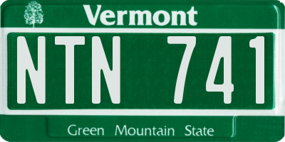 VT license plate NTN741