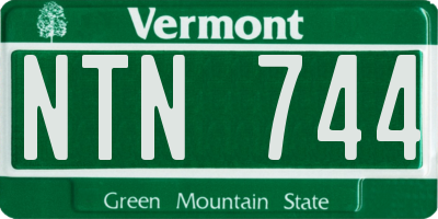VT license plate NTN744