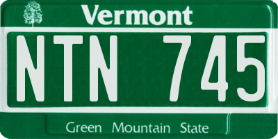 VT license plate NTN745