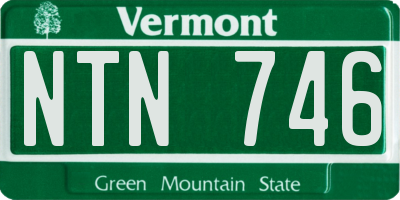 VT license plate NTN746