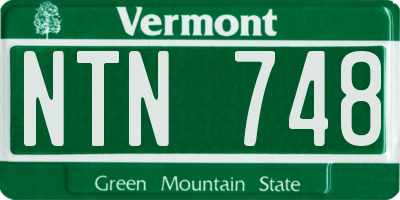 VT license plate NTN748