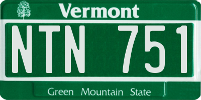 VT license plate NTN751