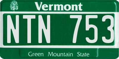 VT license plate NTN753