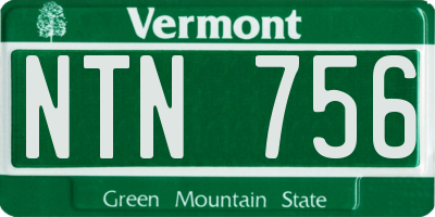 VT license plate NTN756