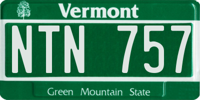 VT license plate NTN757