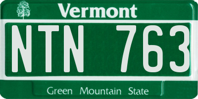 VT license plate NTN763