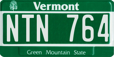 VT license plate NTN764