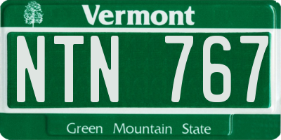 VT license plate NTN767