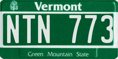 VT license plate NTN773
