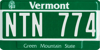 VT license plate NTN774