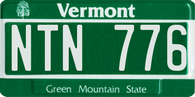 VT license plate NTN776