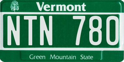 VT license plate NTN780