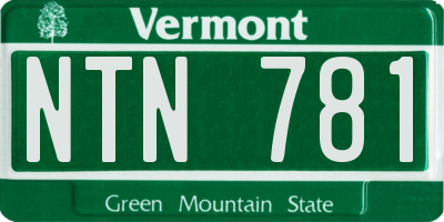 VT license plate NTN781