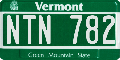 VT license plate NTN782