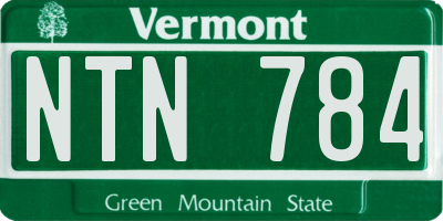 VT license plate NTN784