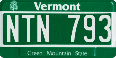 VT license plate NTN793