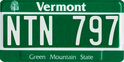VT license plate NTN797