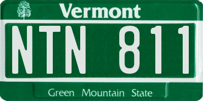 VT license plate NTN811