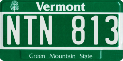 VT license plate NTN813