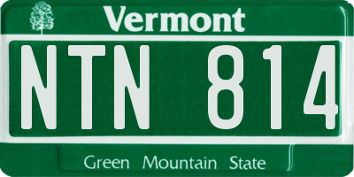 VT license plate NTN814