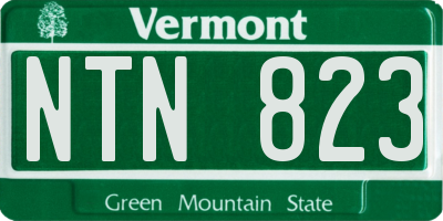 VT license plate NTN823