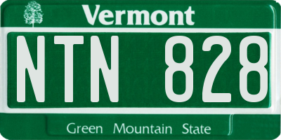 VT license plate NTN828