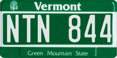 VT license plate NTN844
