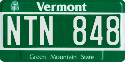 VT license plate NTN848