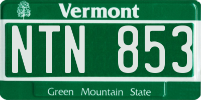VT license plate NTN853