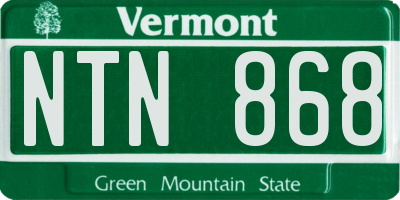 VT license plate NTN868