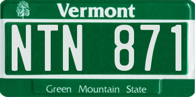 VT license plate NTN871
