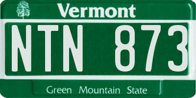 VT license plate NTN873