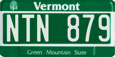 VT license plate NTN879