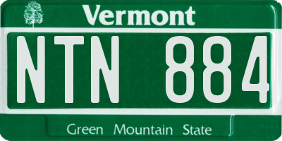 VT license plate NTN884